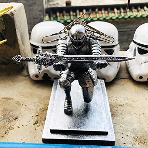 AMJUDOT Knight Pen Holder Magnetic Cool Desk Accessories and Organizers Executive Soldier Knight Pen Holder Nice Christmas Gift for Boyfriend Husband Dad Son