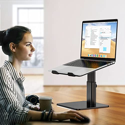 BESIGN LSX6N Laptop Stand, Ergonomic Adjustable Notebook Riser Holder, Computer Stand Compatible with Air, Pro, Dell, HP, Lenovo More 10-15.6" Laptops, Black