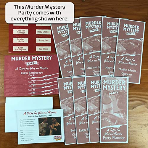 Murder Mystery Party, A Taste for Wine & Murder, Murder Mystery Party Game to Host Your Own Murder Mystery Night