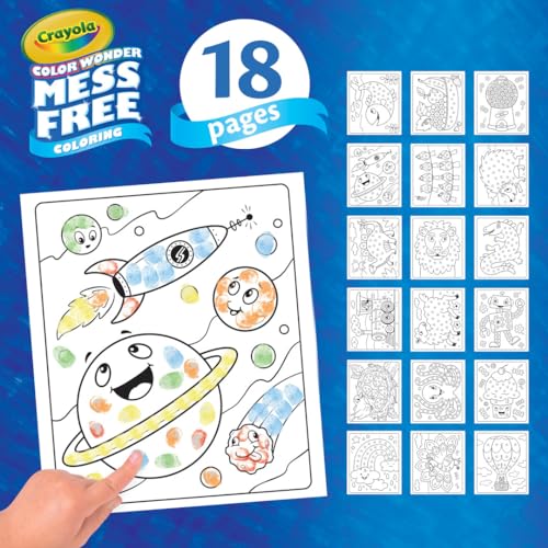 Crayola Color Wonder Mess Free Fingerprint Ink Painting Activity Set, Finger Painting Alternative, Toddler Coloring, Stocking Stuffers