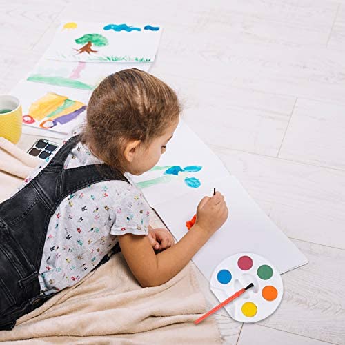 Bedwina Mini Watercolor Kids Paint Set - (Bulk Pack of 24) - 5 Watercolor Paints, Palette Tray and Painting Brush, for Art Party Favors and Paint Party Supplies