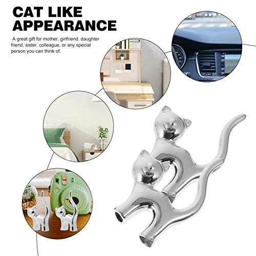 JOINPAYA 1 Set 2 Pcs Cat Ring Holder Jewelry Holder Ceramic Ring Holder Display Stands for Collectibles Earring Storage Organizer Cat Figurines Kitten Ring Holder Bracelet Storage Box Doll