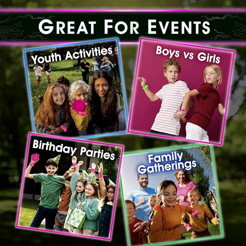 3-Team Expansion for Glow-in-The-Dark Capture The Flag Redux | Adds 4 Players & 1 Extra Team | Glow in The Dark Games | Light Up Kids Games Set | Outdoor Gifts for Girls 8-12+ | Go Team Magenta!