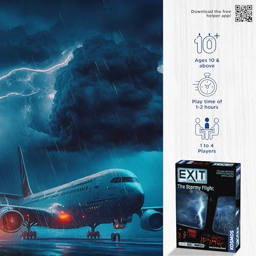 EXIT: The Stormy Flight | Escape Room Game in a Box| EXIT: The Game – A Kosmos Game | Family – Friendly, Card-Based at-Home Escape Room Experience for 1 to 4 Players, Ages 12+