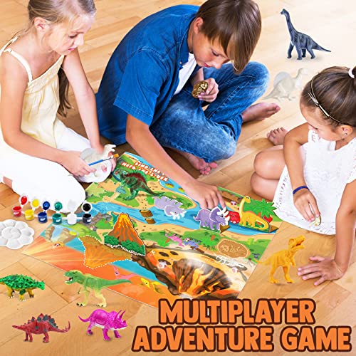 FUNZBO Dinosaur Toys for Kids 3-5, Painting Kits for Kids Ages 4-8 with Art Supplies, Arts and Crafts for Kids, Painting Set Toys for 6 7 8 9 10 11 12 Years Old Toddlers Boys Christmas Birthday Gifts