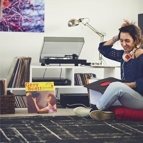 Now Playing Vinyl Record Stand | Vinyl Record Holder Display | Wood Records Storage Stands for Albums | Now Spinning Vinyl Accessories Rack