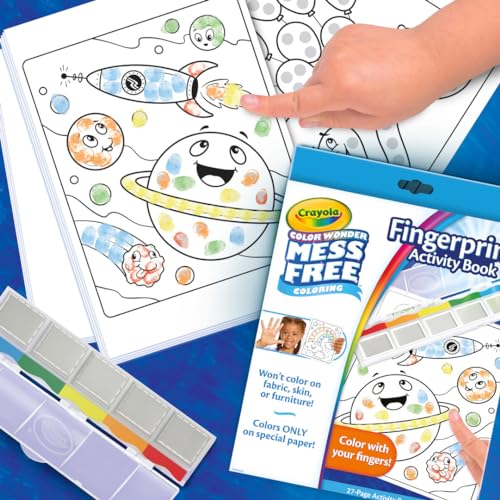 Crayola Color Wonder Mess Free Fingerprint Ink Painting Activity Set, Finger Painting Alternative, Toddler Coloring, Stocking Stuffers