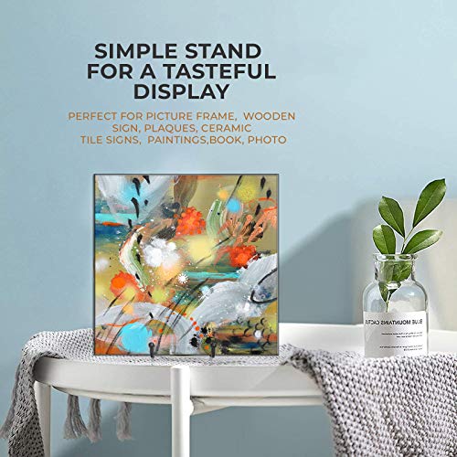 TR-LIFE Plate Stands for Display - 4.5 Inch Plate Holder Display Stand + Metal Frame Holder Stand for Picture, Decorative Plate, Book, Photo Easel (2 Pack)