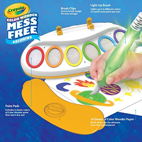 Crayola Color Wonder Magic Light Brush, Mess Free Painting Station for Kids, Holiday Gift for Kids, Toddler Toys & Activities, Ages 3, 4, 5