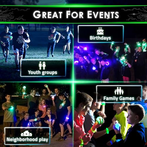 Redux: The Original Glow in The Dark Capture The Flag Game | Ages 8+ | Outdoor Games for Kids and Teens | Glow in the Dark Games | Sports Gifts for Boys | Alternative to Laser Tag Guns & Flag Football