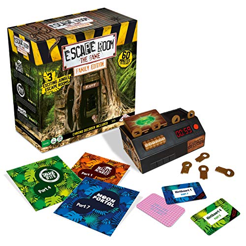 Identity Games [www.identity games.com] Escape Room The Game, Family Edition - with 3 Exciting Jungle Escape Rooms | Solve The Mystery Board Game for Family, Kids & Teens (English Version)