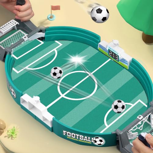 Football Table Interactive Game, Mini Tabletop Soccer Pinball Games Set with 8 Balls, for Foosball Pinball Kids Adults Interactive Game Room Family Night