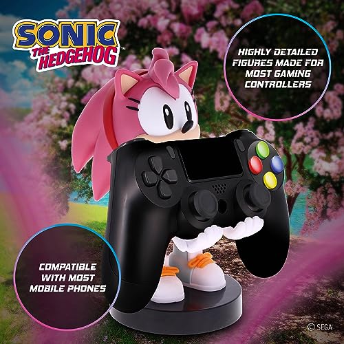 Exquisite Gaming: SEGA: Amy Rose - Original Mobile Phone & Gaming Controller Holder, Device Stand, Cable Guys, Sonic the Hedgehog Licensed Figure