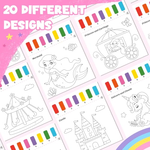 ZMLM Paint with Water Coloring Books for Toddlers - Mess Free Painting Activity for Kids - Arts & Crafts Gift Toy for Boy Girl Ages 4 5 6 7 8 - Birthday Christmas Easter Stocking Stuffers, Princess