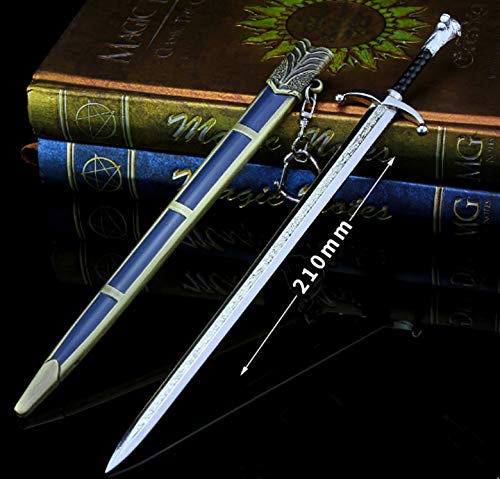 Jon Snow Longclaw Sword Game of Thrones 1/6 21cm /8.27 "Collective Sword Metal Weapon Model Action Figure Arts Toys Collection Keychain Gift Party Supplies Desk Decoration