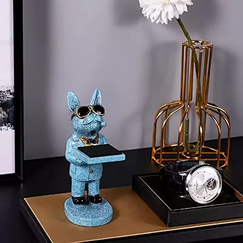 Baojulong Cute Watch Display Stand Holder Cool Resin Dog Figurines Jewelry Bracelet Ring Watch Stand Office Home Decor Gifts for Men Women Teens Boys and Girls Son Husband Dad