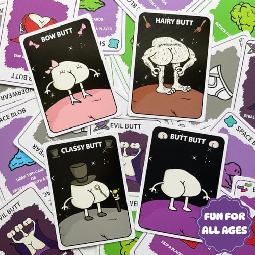 Butts in Space: The Card Game - Fun Gift for Families, Kids Ages 8-12, Teens, Grandmas, Grandpas, and Old Maids