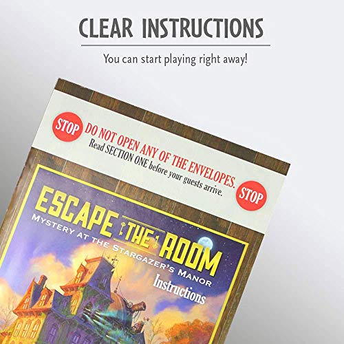 ThinkFun Escape the Room Stargazer's Manor - A Thrilling Escape Room Game in a Box for Ages 10 and Up | Enhances Logical Reasoning | Perfect for Family Game Night | Ideal Gift for Puzzle Lovers