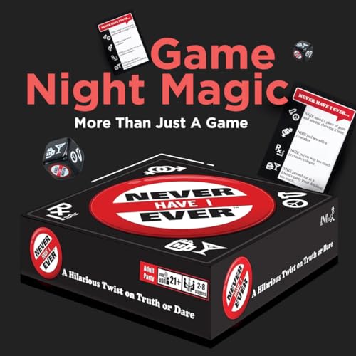 Never Have I Ever Drinking Edition Board Game for Adults | Fun Game Night Party Drinking Games for Adults | for 2+ Players | Ages 17+