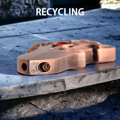 Cool Metal Torch Lighter, Creative Sword Shape Lighter, Refillable Butane Inflatable Lighter, Windproof Lighter, Candle Kitchen Outdoor Accessory, Unique Gift for Men (No Gas) Red Copper