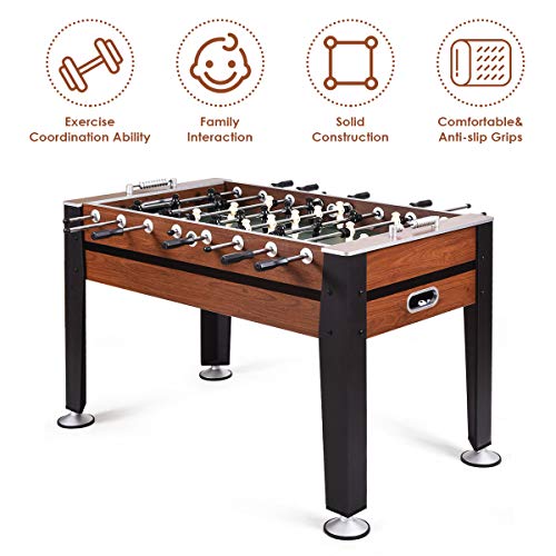 Goplus 54" Foosball Table, Soccer Game Table Competition Sized Football Arcade for Adults, Kids, Indoor Game Room Sport