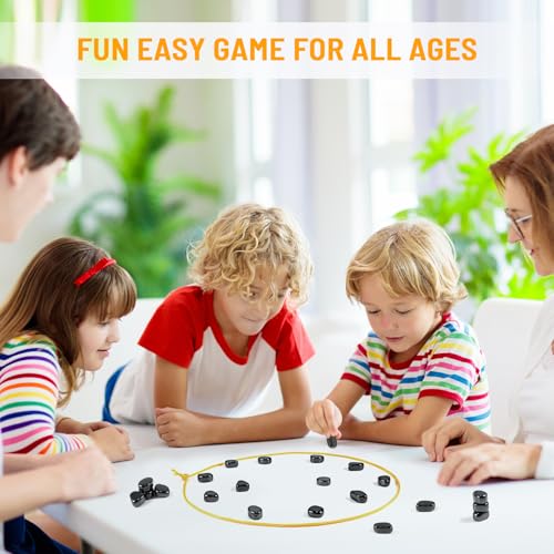 SHINXIN Magnetic Chess Game, Magnet Game, Magnetic Chess Game with Stones, Magnet Game with String, Magnetic Board Games, Puzzle Strategy Games, Family Games for Kids and Adults