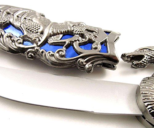 VIP Home Essentials 10" Novelty Fantasy Dragon Dagger Blade Knife Sword - Deep Blue