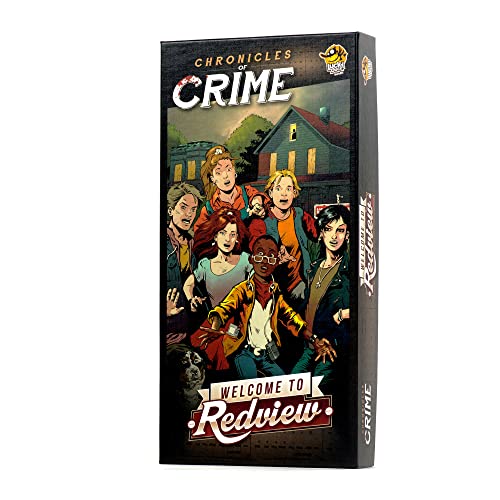 Chronicles of Crime Welcome to Redview Board Game EXPANSION | Mystery Game | Cooperative Game for Kids and Adults | Ages 12+ | 1-4 Players | Avg. Playtime 60-90 Mins | Made by Lucky Duck Games