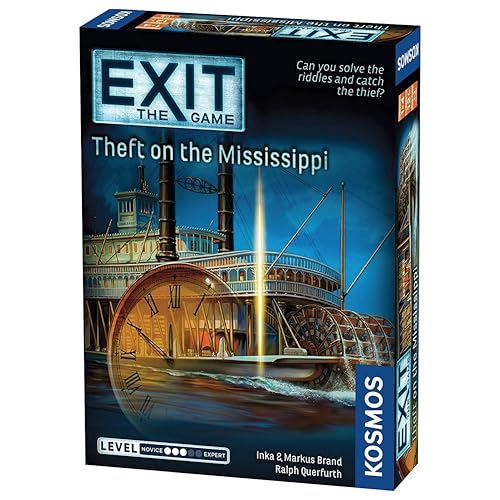 EXIT: Theft on The Mississippi | Escape Room Game in a Box| EXIT: The Game – A Kosmos Game | Family – Friendly, Card-Based at-Home Escape Room Experience for 1 to 4 Players, Ages 12+