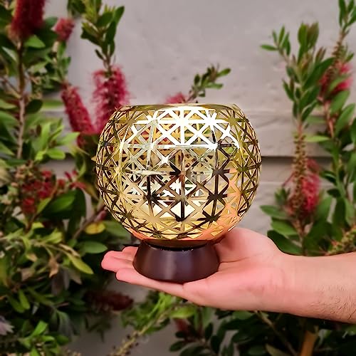 OShadow Candle Holder (shadow caster UNIQUE Patterns)- moroccan candle holders for centerpiece table decorations & candelabra - lantern candle sticks holder - taper candle holder DECORATIVE gold decor