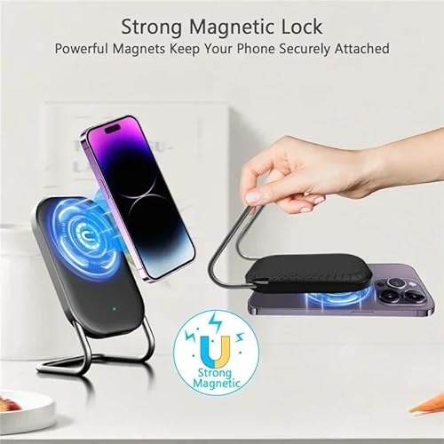 Magnetic Wireless Charging Station Fast Charging Pad for iPhone 16/15/14/13/12/Pro/Pro Max Series Airpods Magnetic Fast Charging Stand