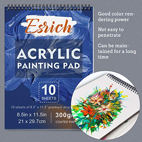 Acrylic Paint Set,57 PCS Professional Painting Supplies with Paint Brushes, Acrylic Paint, Easel, Canvases, Painting Pads，Palette, Paint Knife, Brush Cup and Art Sponge for Hobbyists and Beginners