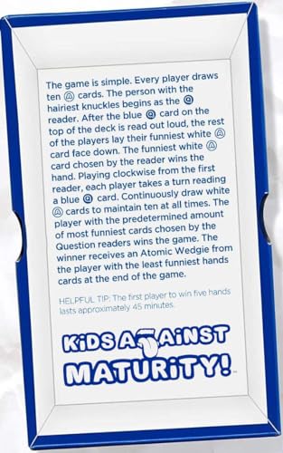 Kids Against Maturity: Card Game for Kids and Families, Super Fun Hilarious for Family Party Game Night