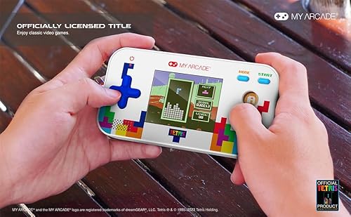 My Arcade Tetris Gamer V: Puzzle Games, Officially Licensed Portable Handheld Game with 201 Games, 2.5" Full Color Screen, Pocket Size