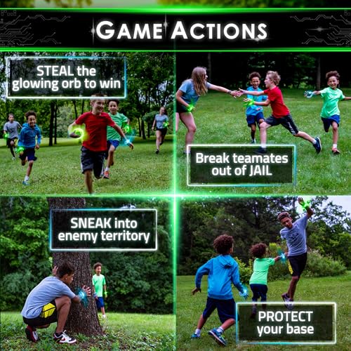 Redux: The Original Glow in The Dark Capture The Flag Game | Ages 8+ | Outdoor Games for Kids and Teens | Glow in the Dark Games | Sports Gifts for Boys | Alternative to Laser Tag Guns & Flag Football