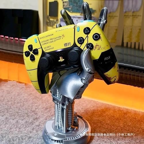 3D Robotic Arm Game Controller Stand, Resin Craft Ornaments, Game Controller Desktop Stand, Cool Universal Gaming Controller Holder Stand for Game Room Gaming Decor, Ideal Gifts for Game Player(D)