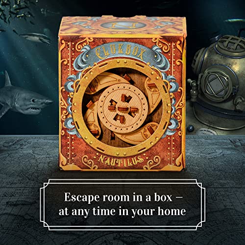 iDventure Cluebox - Captain's Nemo Nautilus - Escape Room Game - Puzzle Box - Sequential 3D Puzzle for Adults - Brain Teaser - Birthday Gift Gadget for Men and Women - Money Box