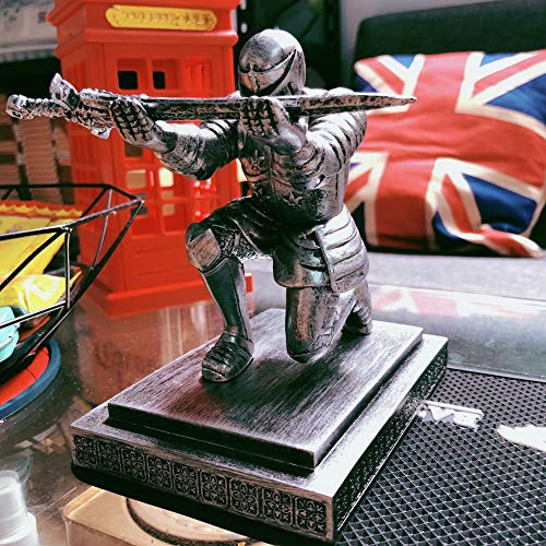 AMJUDOT Knight Pen Holder Magnetic Cool Desk Accessories and Organizers Executive Soldier Knight Pen Holder Nice Christmas Gift for Boyfriend Husband Dad Son