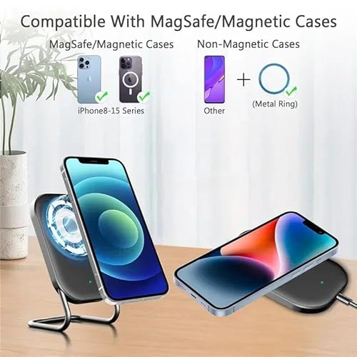 Magnetic Wireless Charging Station Fast Charging Pad for iPhone 16/15/14/13/12/Pro/Pro Max Series Airpods Magnetic Fast Charging Stand