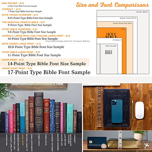 KJV Holy Bible, Giant Print Full-size Faux Leather Red Letter Edition - Thumb Index & Ribbon Marker, King James Version, Pink (KJV Full Size GP Editions)