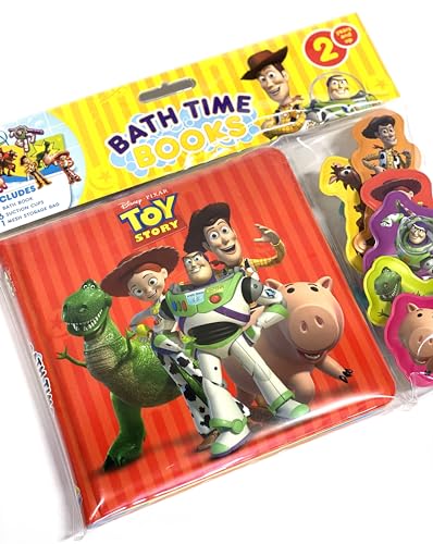 Disney / Pixar Toy Story Bath Time Books - Activity Books for kids, Bath book, 6 Padded suction cups, 1 Mesh bag