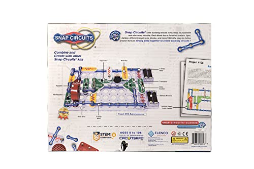 Snap Circuits Classic SC-300 Electronics Exploration Kit | Over 300 Projects | Full Color Manual Parts | STEM Educational Toy for Kids 8+ 2.3 x 13.6 x 19.3 inches