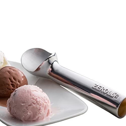 Zeroll, Size 20, in Silver 1020 Original Ice Cream Unique Liquid Filled Heat Conductive Handle Simple One Piece Aluminum Design Easy Release 40 Scoops per, 2-Ounce