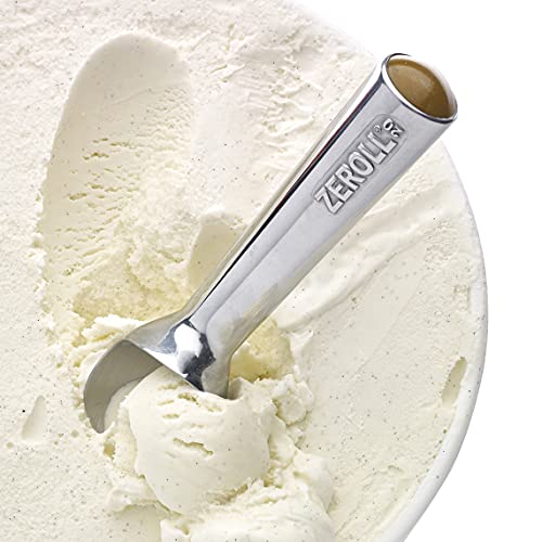 Zeroll, Size 20, in Silver 1020 Original Ice Cream Unique Liquid Filled Heat Conductive Handle Simple One Piece Aluminum Design Easy Release 40 Scoops per, 2-Ounce