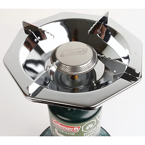 Coleman Bottletop Propane Camping Stove, Portable 1-Burner Adjustable Stove with Wind Baffles, Pressure Regulator, and 10,000 BTUs of Power; Great for Camping, Hiking, Backpacking, & More