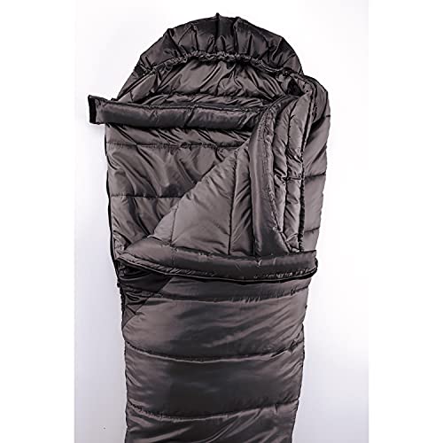 Coleman North Rim Cold-Weather Mummy Sleeping Bag, 0°F Sleeping Bag for Big & Tall Adults, No-Snag Zipper with Adjustable Hood for Warmth and Ventilation