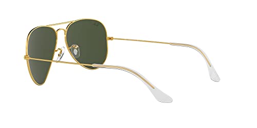 Ray-Ban RB3025 Classic Aviator Sunglasses, Gold/G-15 Green, 62 mm