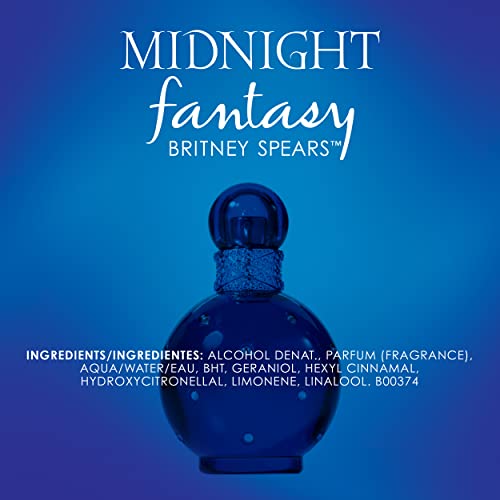 Britney Spears Women's Perfume, Midnight Fantasy, Eau De Parfum EDP Spray for Women, 3.3 Fl Oz