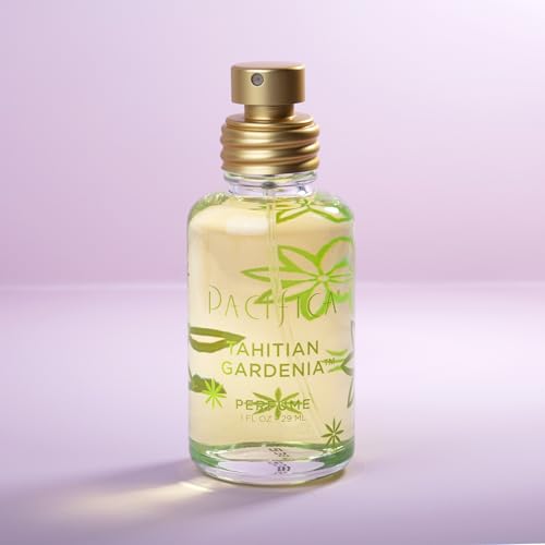 Pacifica Tahitian Gardenia Spray Perfume - Vegan, Cruelty-Free Perfume with Essential Oils in Recyclable Glass Bottle