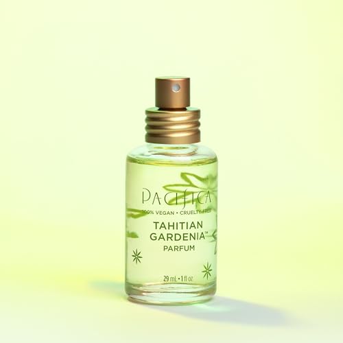 Pacifica Tahitian Gardenia Spray Perfume - Vegan, Cruelty-Free Perfume with Essential Oils in Recyclable Glass Bottle